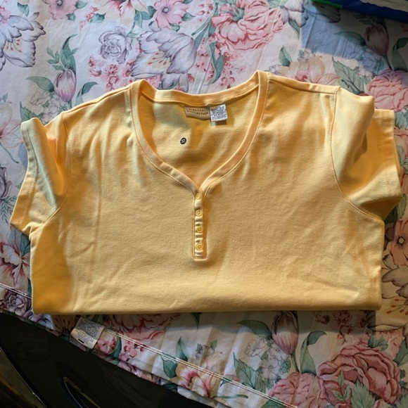 White Stag Women’s Yellow Short Sleeve Top Size Medium (8-10) - Picture 2 of 6